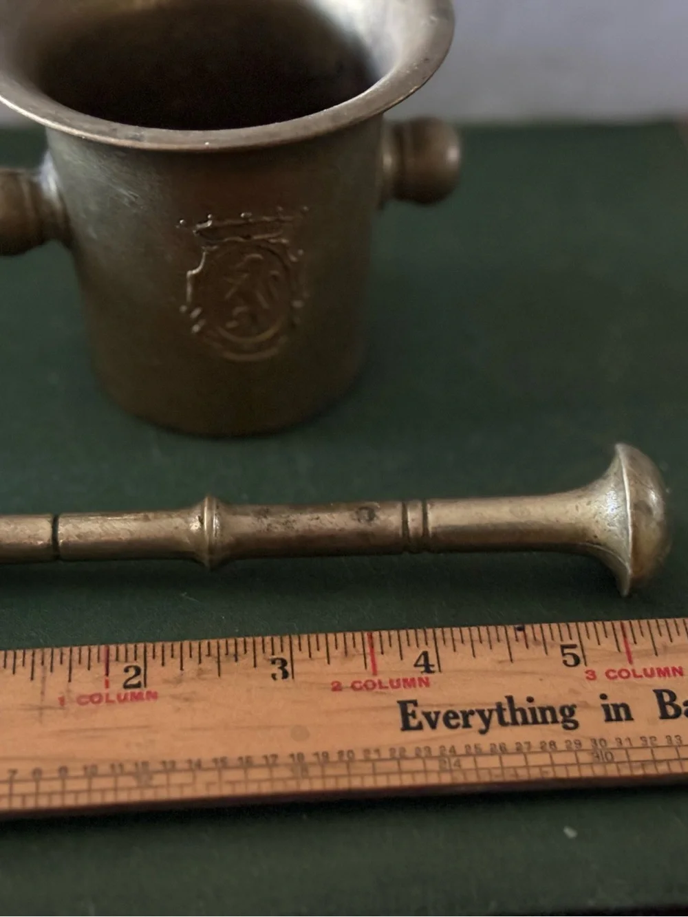 Vintage/Antique?Brass Mortar & Pestal